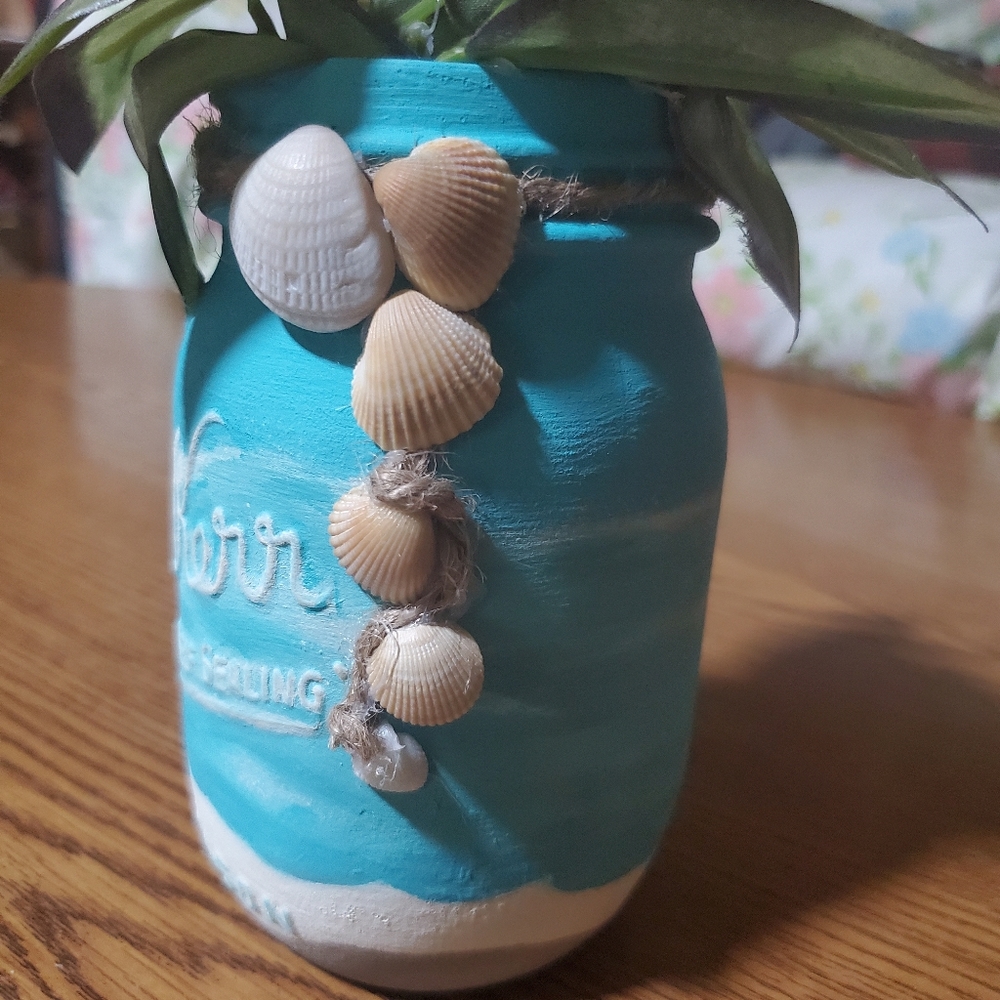 Seashell Mason Decor - Picture 2 of 5